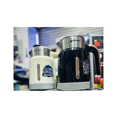 Electric Kettle and Milk Boiler Kettle. Cream, Black image