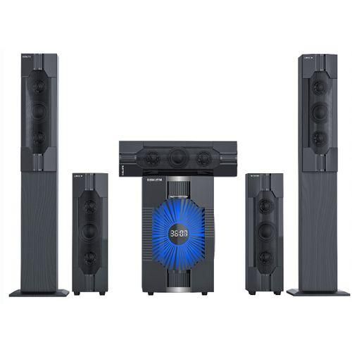5.1 Multimedia Speaker System With Led Display And Good Clear Sound-Grey/Black image