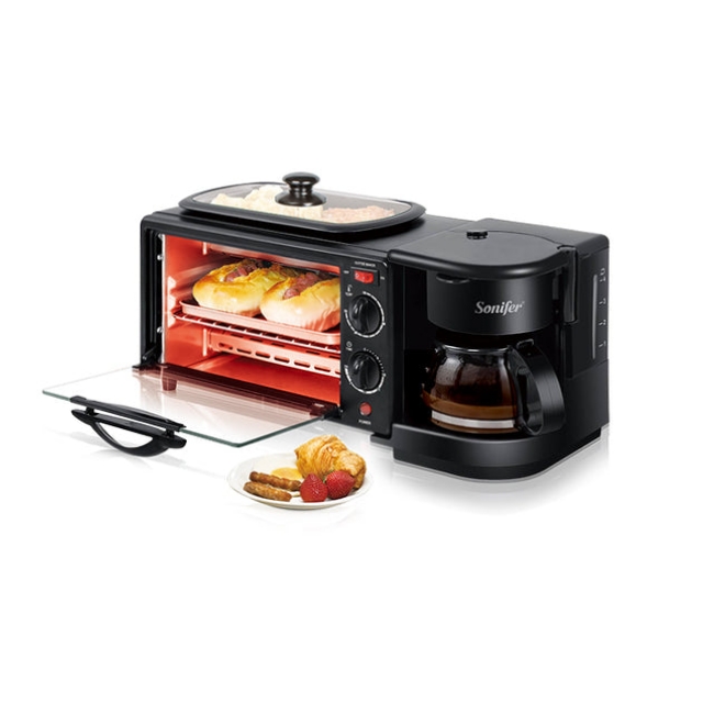 Sonifer 3 in 1 Breakfast Maker Black SF-4004s image