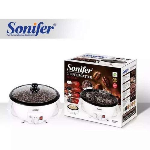 Sonifer Multipurpose Electric Coffee Roaster For Roasting All Kinds Of Coffee Nuts Porpcorns -White/Black image