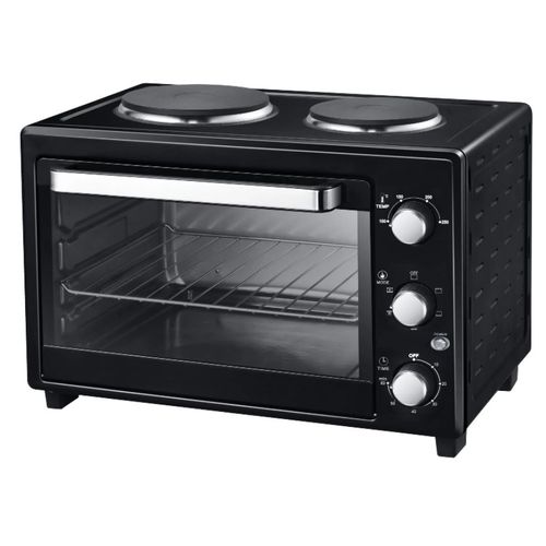 38 Litres Oven With Two Hot Plates - Black image