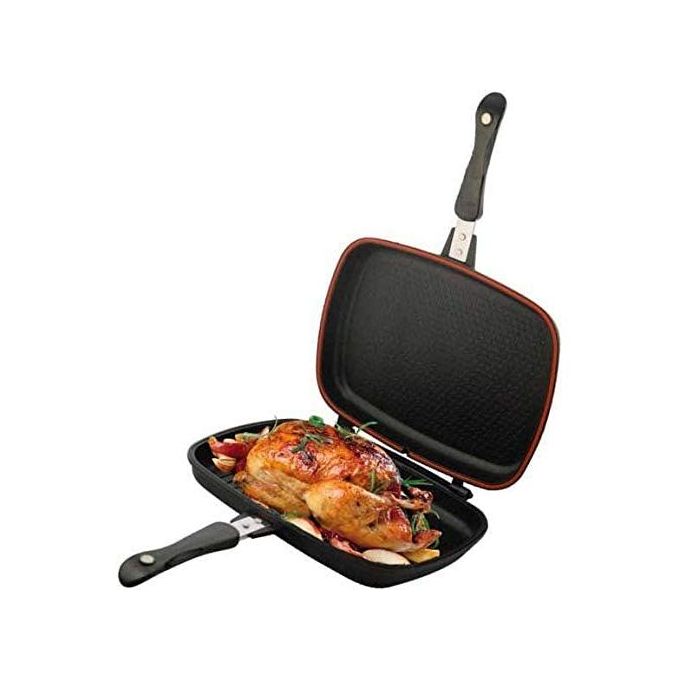 Dessini 36cm Two-Sided Double Grill Non-stick Pressure Pan – Black image