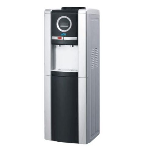 2 Taps Hot And Cold Water Dispenser With Storage Cabinet - White&Black image