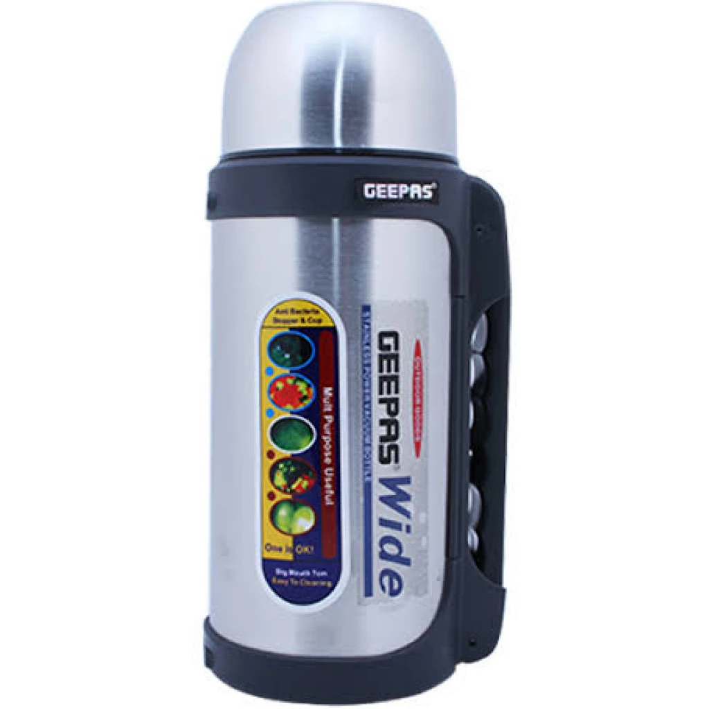 Geepas GSVB4110 1.2L Stainless Steel Vacuum Flask, Silver image