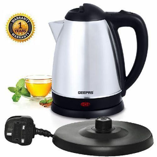 Electric Water Kettle Parcolator Boiling 1.8Litre-Silver image