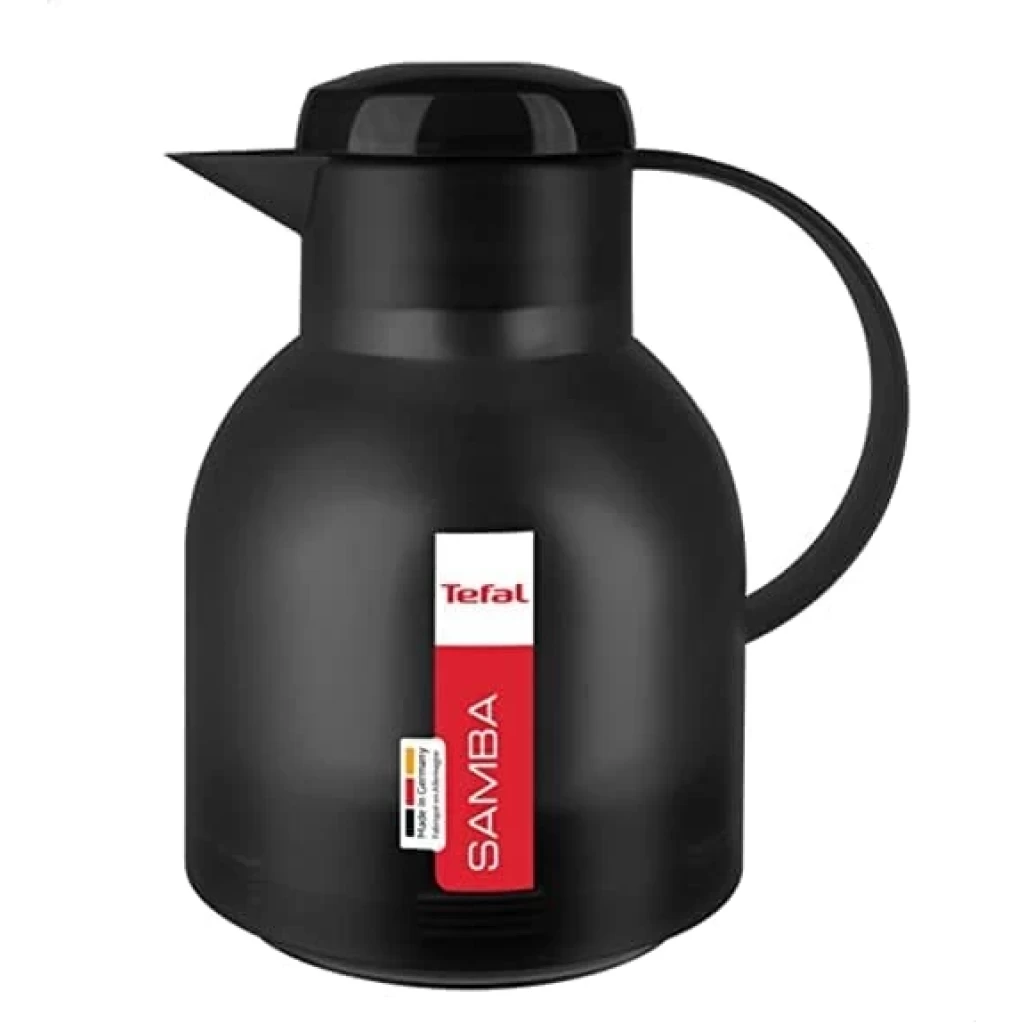 Tefal Samba Jug, Vacuum Flask, 1- Liter, Glass Liner K3033312 – Translucent Black image