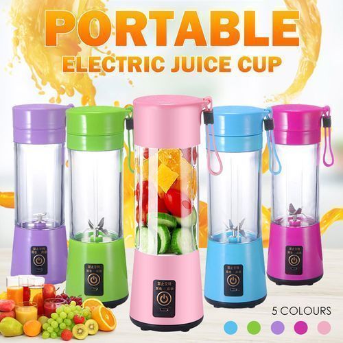 Mini USB Portable Electric Fruit Blender - Green,Pink, Blue image