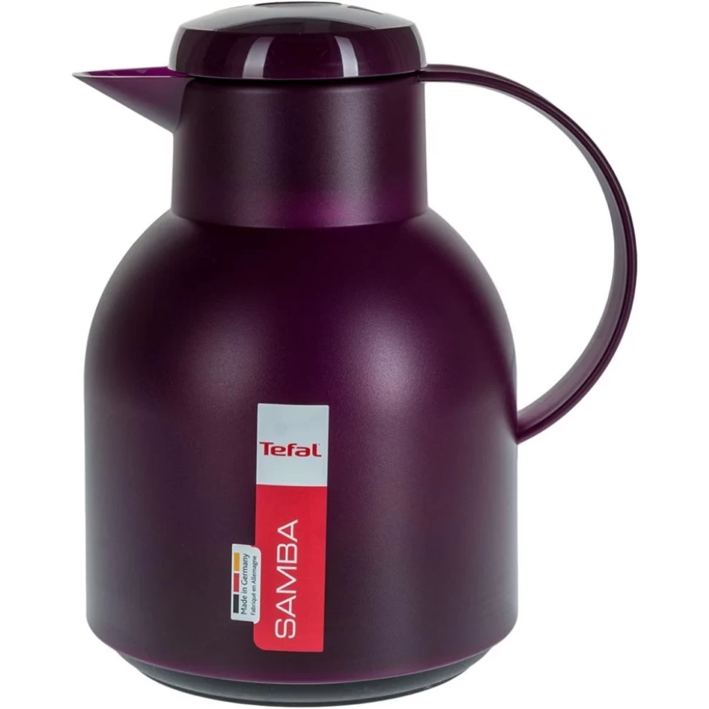 Tefal Samba Jug, Vacuum Flask, 1- Liter, Glass Liner K3035312 – Translucent Aubergine image
