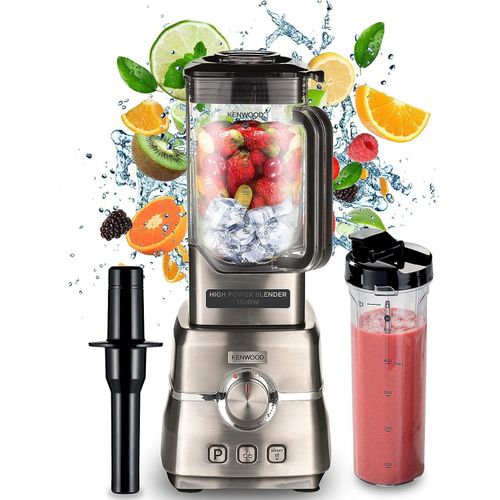 1500W Blender 6Speed XL Capacity Glass Jug With Ice Crushing, To Go Bottle BLM91.640SS- Silver(1 YR image