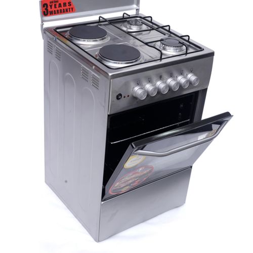 50cm X 50cm C5022E-I - 2 Electric & 2 Gas Cooker & Electric Oven - Inox image