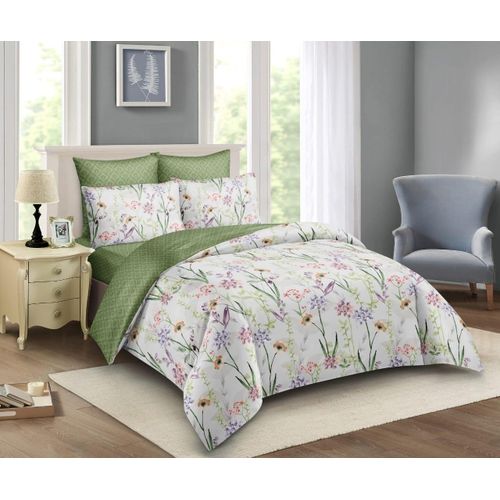 6*6 Duvet Set With 1 Bedsheet 2 Pillowcases-Green image
