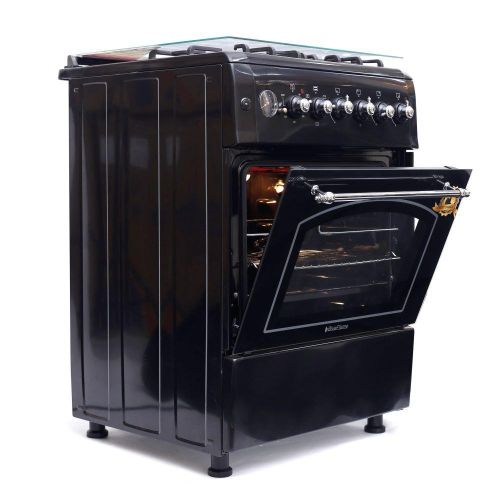 60cm X 60cm Rustic Cooker T6031ERF-B 3 Gas Burners And 1 Hot Plate - Black image