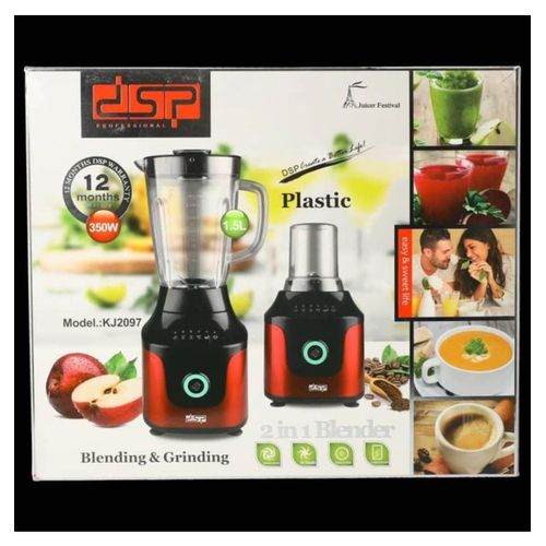 Dsp 2 in 1 Blender Grinder with Melamine Jar -Multicolored image