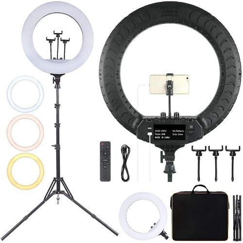 21 - 22 Inch (21inch) Ring Light With Stand, For Tik Tok, YouTube,Live Stream - Black image