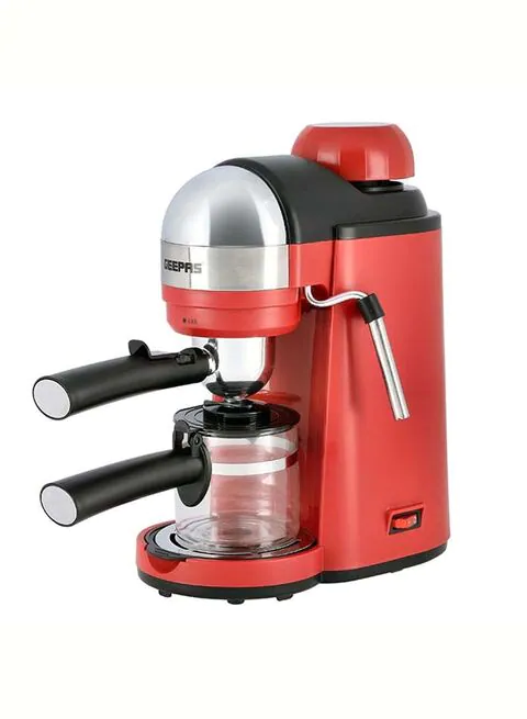 Geepas Espresso Coffee Maker, 240ml Capacity, SS Filter, GCM41513 | Stainless Steel Filter & Aluminum Die-Casting Filter Holder | 5 Bar High Pressure | On/Off Light Indicator image
