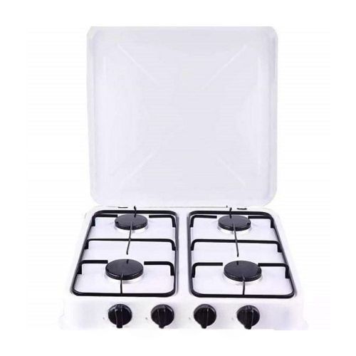 4 Burner Gas Stove Cooker Plate With Automatic Ignition - White. image