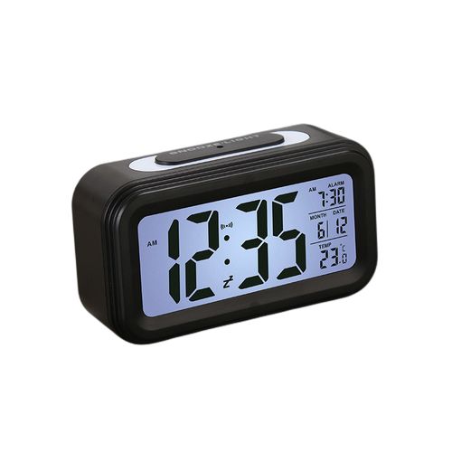 BLACK Multifunctional Digital LCD Alarm Clock image