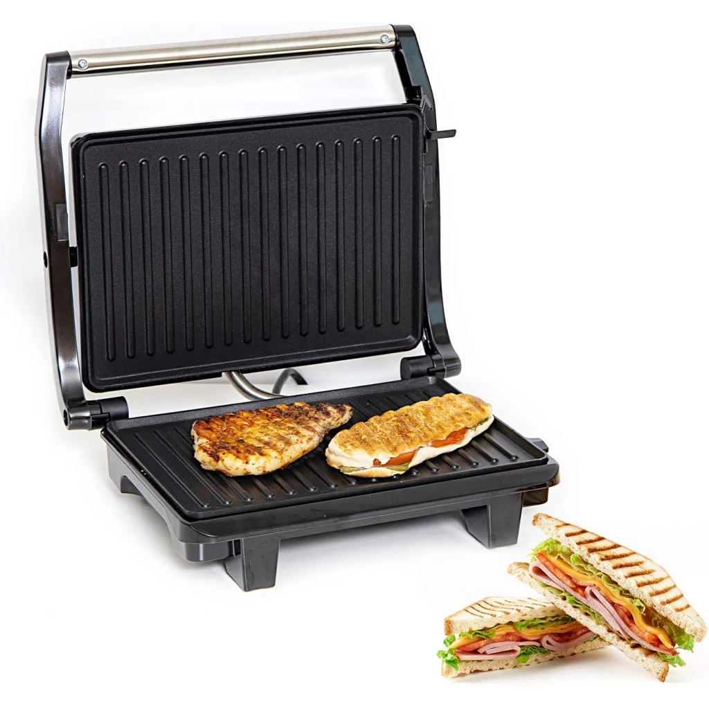 Geepas Sandwich Grill Maker – Ggm5394, Silver image