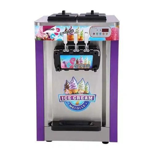 Commercial 3 Flavors Soft Serve Ice Cream Machine 12L Frozen Ice Cream Cones Machine Handness Adjust image