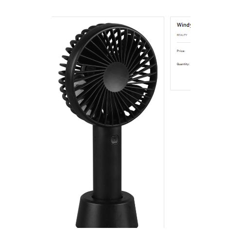 Portable Hand Fan Black image