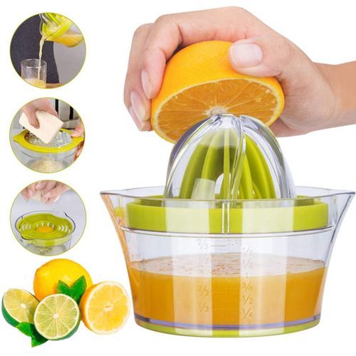 4 In1 Multi-functional Orange Lemon Squeezer Citrus Juicer-Green. image