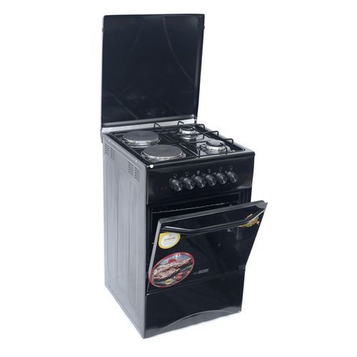 GL5022E-B 2 Electric & 2 Gas Cooker & Electric Oven 50*50 - Black(3YRS WRTY) image