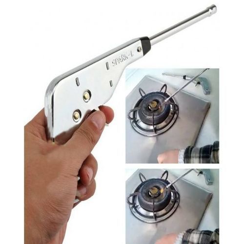 Spark Gas Electronic Gun Lighter - Silver image