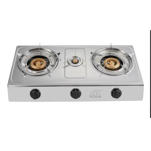 Double Cooking Gas Stove / Burner /Cooker/Cook Top With Automatic Ignition – Silver image