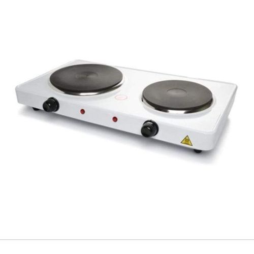 Electric Cooker- Double Hot Plate- White, Black image