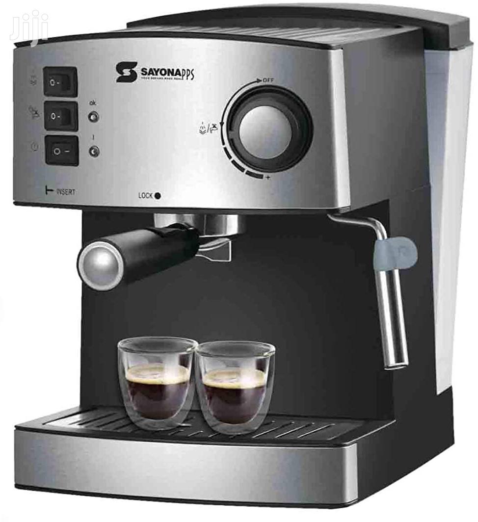 Sayona Espresso, Cappuccino, Latte Coffee Maker – Silver/Black image