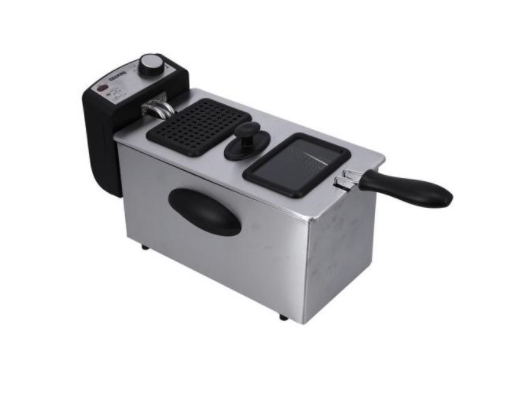 Geepas Deep Fryer with Compact 2180W Powerful 3L | Overheat Protection & Chrome Plated Basket image
