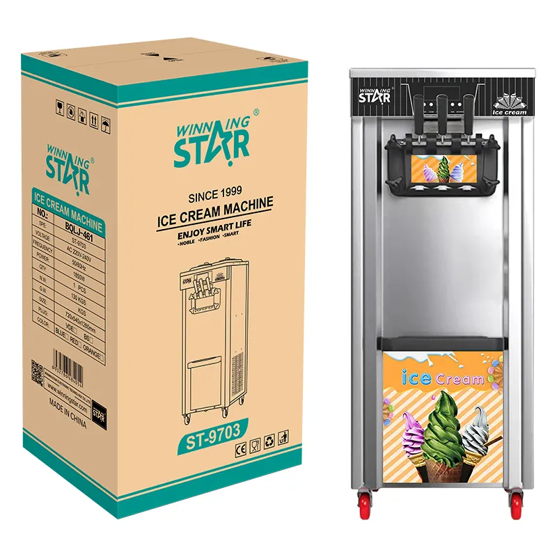 Winningstar Soft Ice Cream Machine With 3 Flavors image