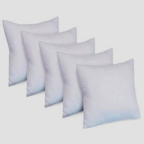 A Set of 5 Big Square Cushions - White image