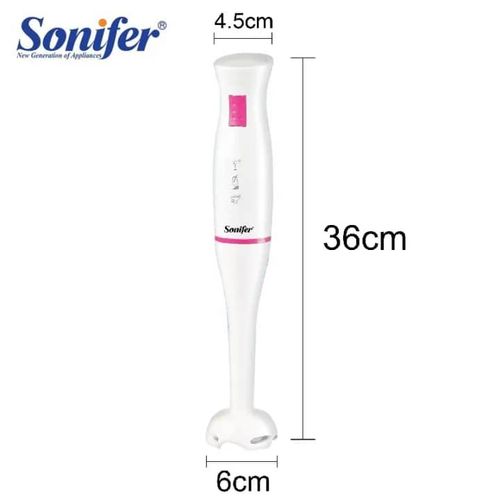 Electric Food Mixer Kitchen Hand Blender Egg Beater Vegetable Stand Blend Stainless Steel Blade - Wh image