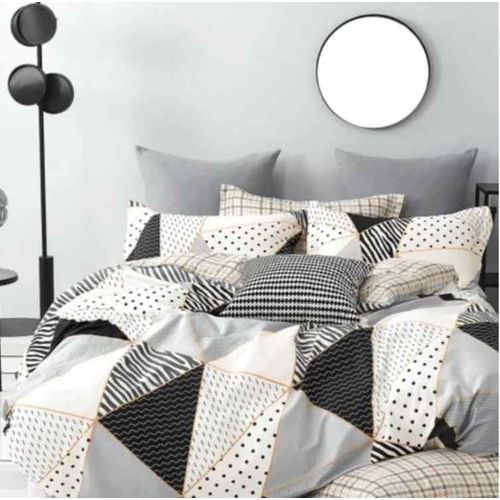 4Pc Duvet Set, 1 Bed Sheet & 2 Pillow Cases- Multicolour image