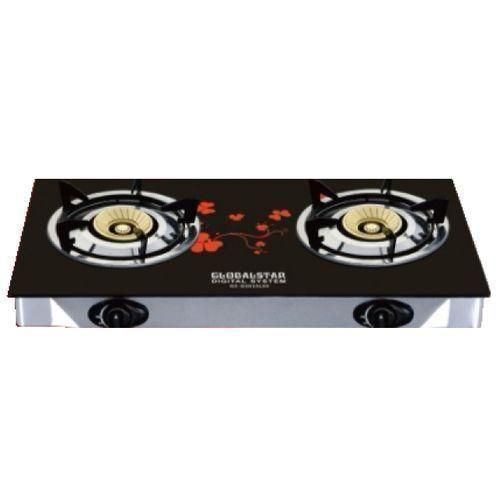 Double Glass Cooking Gas Stove / Burner/Cooker/Cook Top With Automatic Ignition - Black GS-G201SLSS image