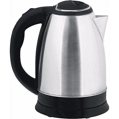 Electric Kettle Fast Boiling Percolator, 2 Litres - Silver,Black image