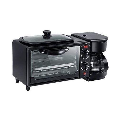 3 in 1 Home Breakfast Machine Maker Coffee Frying Pan Bread HM 509 - Black image