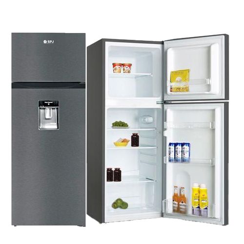 270 Litres Double Door Fridge With Dispenser – Silver. – (5 YR WRNTY) image