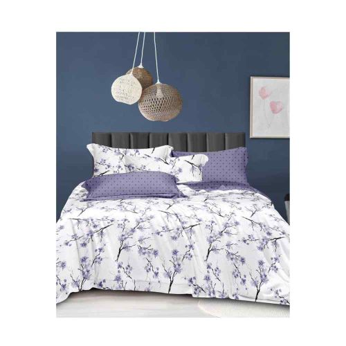 5*6 4PC Duvet Set With 1 Bedsheet, 2 Pillowcases And Duvet - Multicoloured image