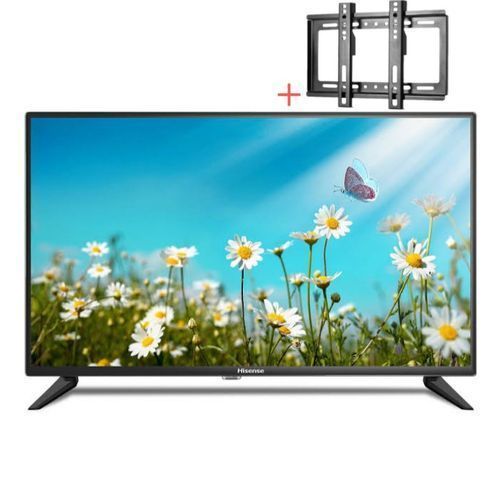 32" LED flat TV, Inbuilt free to Air Channels + Wall mount - Black image