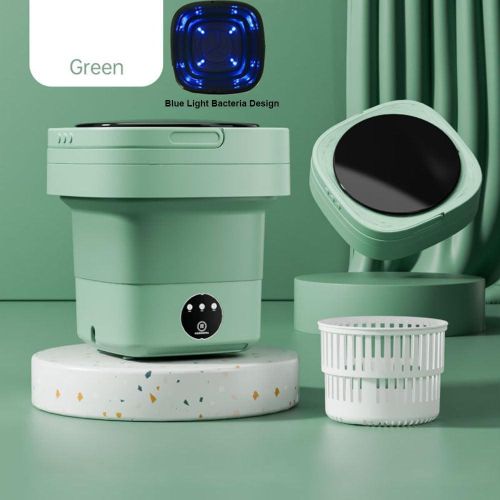 6.5L Silicone Foldable Washing Machine, Portable Low Noise Electric Collapsible Washing Machine, Min image