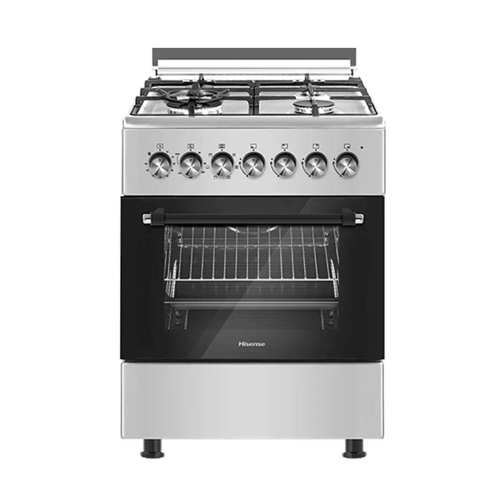 Hisense 60x60cm Freestanding Cooker; 3 Gas Burners + 1 Electric Hotplate w/ Electric Oven | HF631GEES image